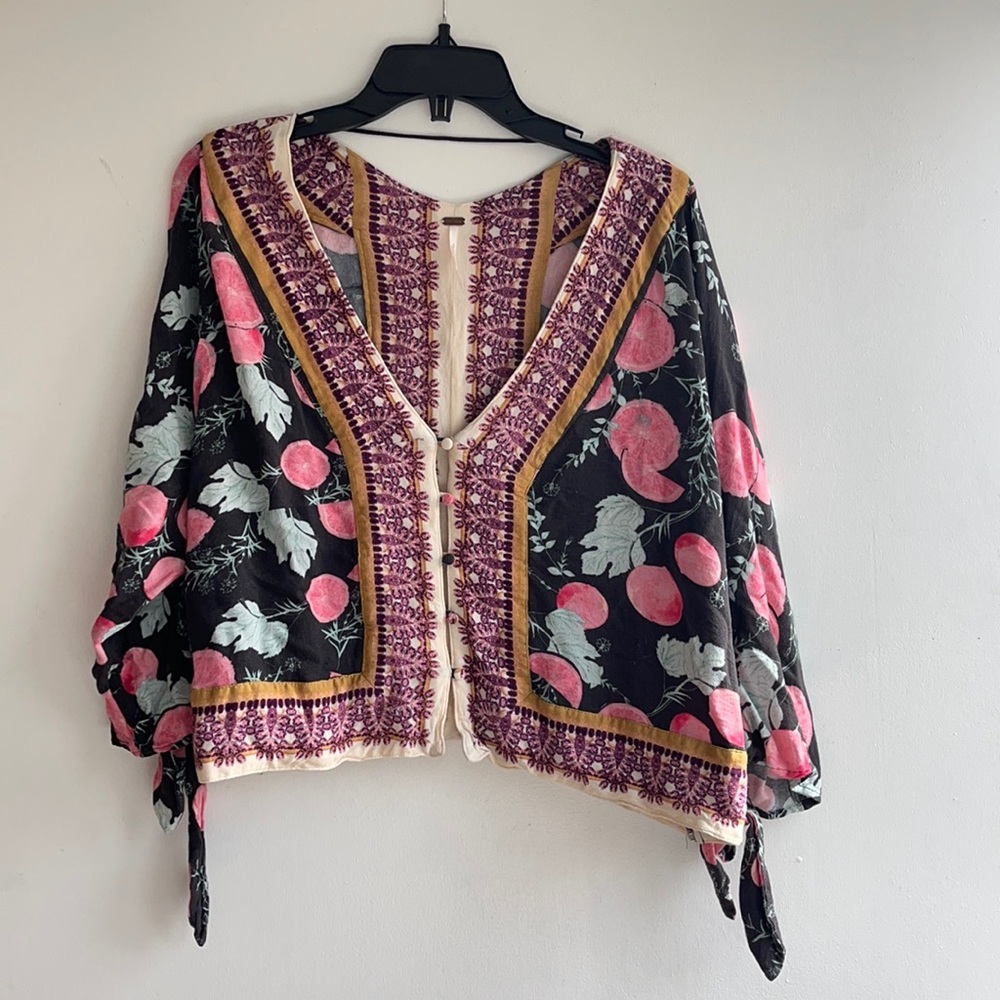 Free People Tie Sleeve Top